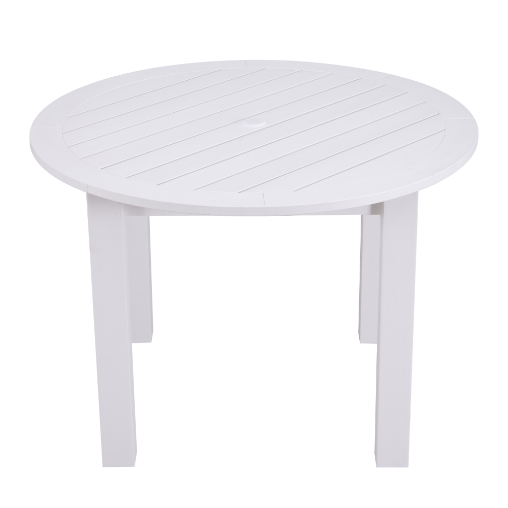 WINAWOOD Round Dining Table - 1100mm - White