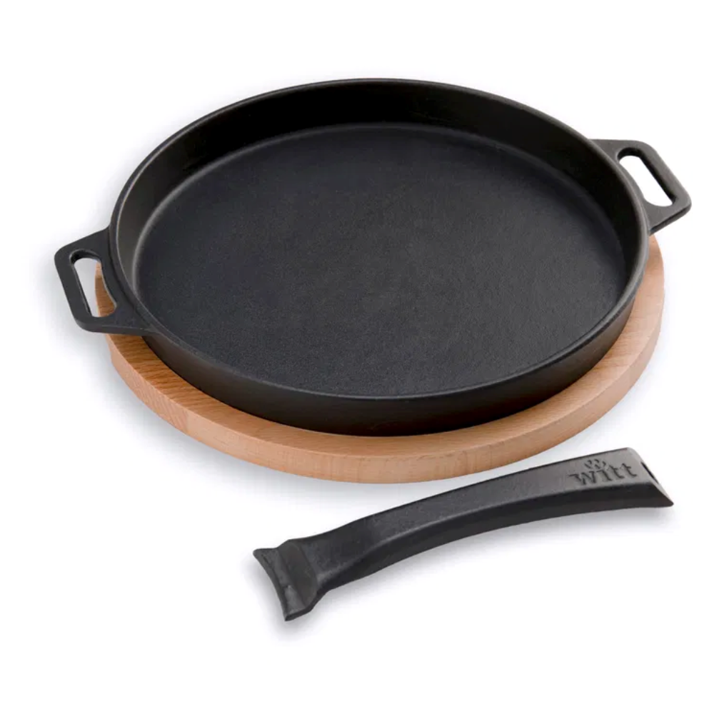 Load image into Gallery viewer, WITT Pizza Cast Iron Round Cooking Pan