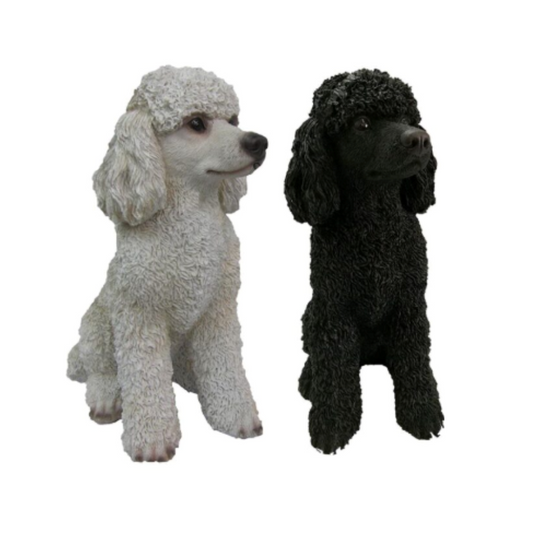 ESSCHERT DESIGN Sitting Poodle Statue - Set of 2