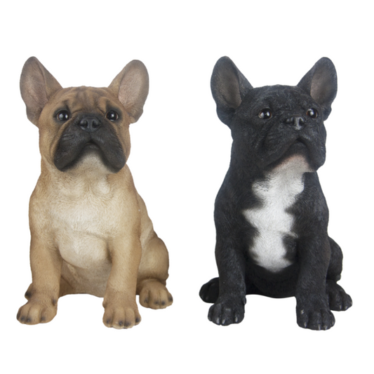 ESSCHERT DESIGN Sitting French Bulldog Statue - Set of 2