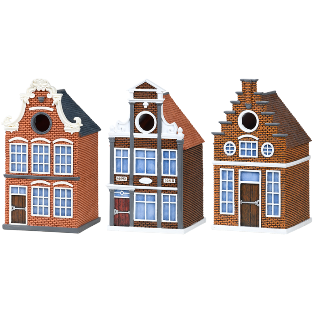 ESSCHERT DESIGN Canal Side House Nesting Box - Set of 3