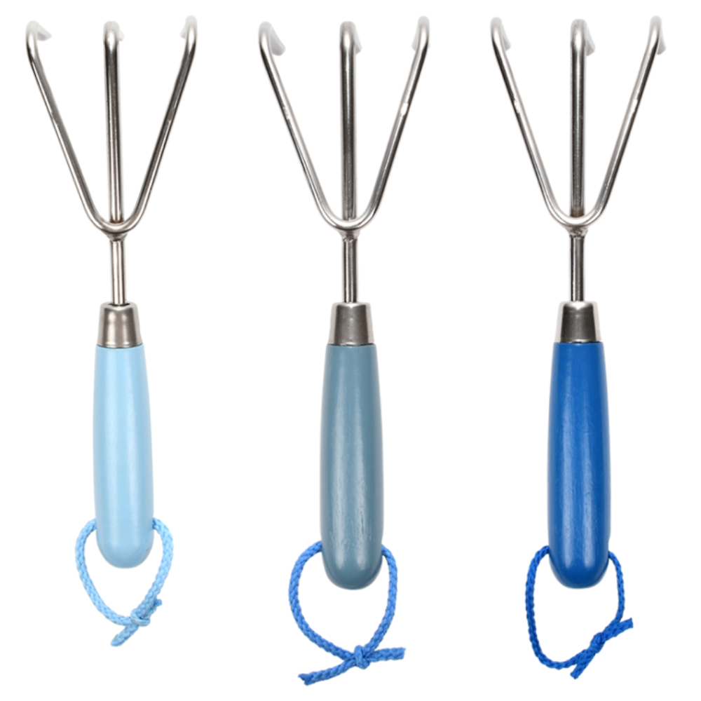 Load image into Gallery viewer, ESSCHERT DESIGN &#39;Blue Shades&#39; Hand Rake / Cultivator - Set of 3