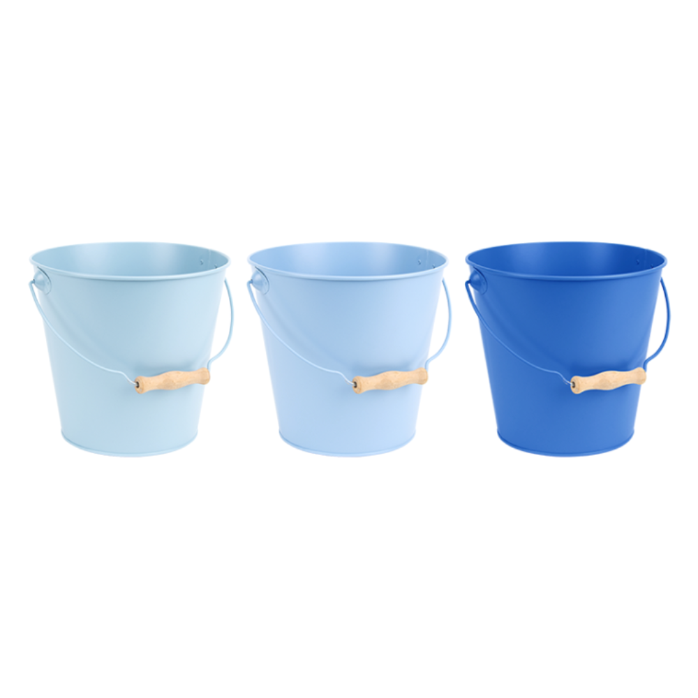 Load image into Gallery viewer, ESSCHERT DESIGN &#39;Blue Shades&#39; 5L Bucket - Set of 3