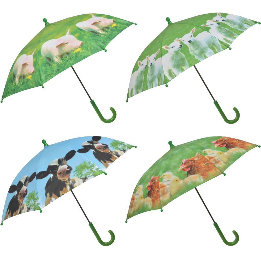 ESSCHERT DESIGN Children's 'Farm Animals' Umbrella - Set of 4