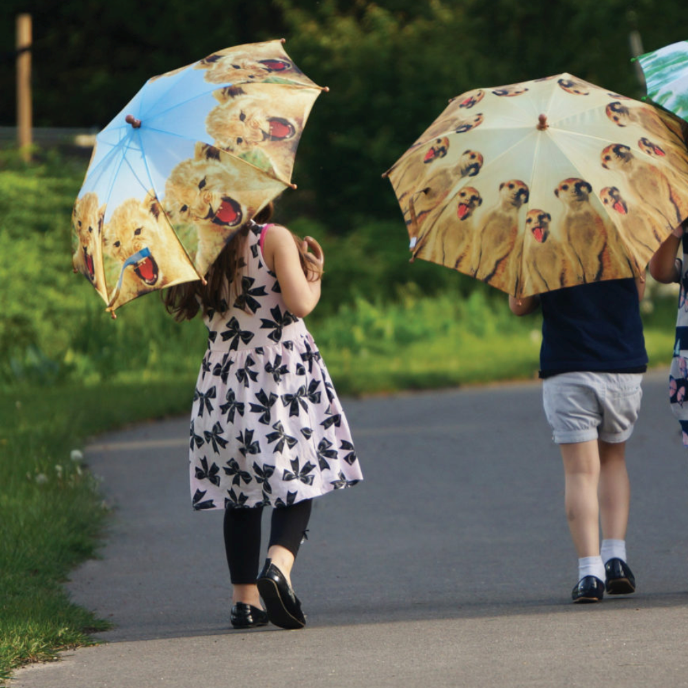 Load image into Gallery viewer, ESSCHERT DESIGN Children&#39;s &#39;Out of Africa&#39; Umbrella - Set of 4