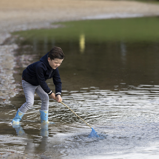 ESSCHERT DESIGN Children's Bamboo Fishing Net - Blue