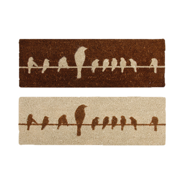 ESSCHERT DESIGN Door Mat Birds On Wire - Set of 2