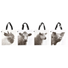 ESSCHERT DESIGN Large Monochrome Shopping Bag Animals - Set of 4