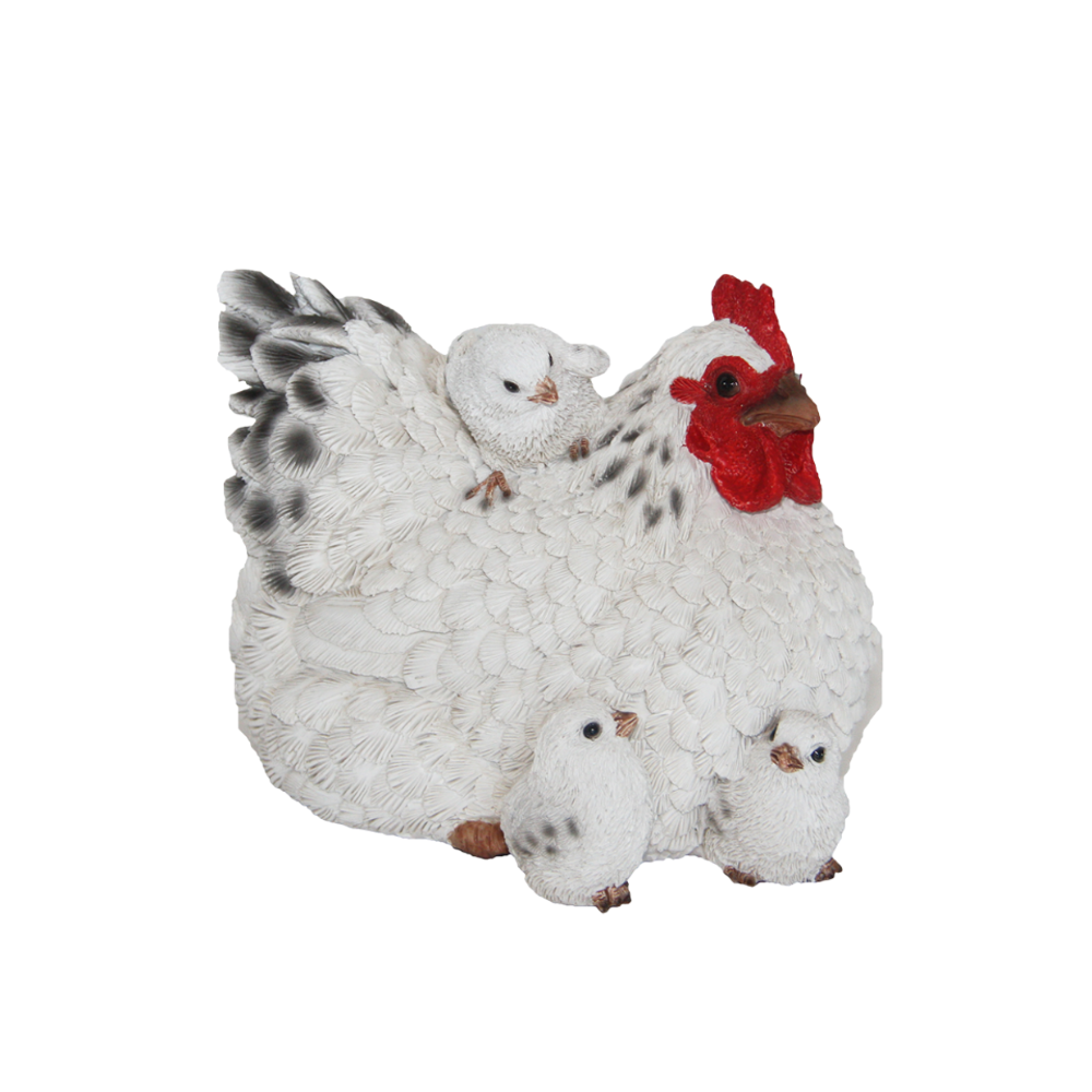 Load image into Gallery viewer, ESSCHERT DESIGN Lying Hen w/ Chicks Statue - Set of 3