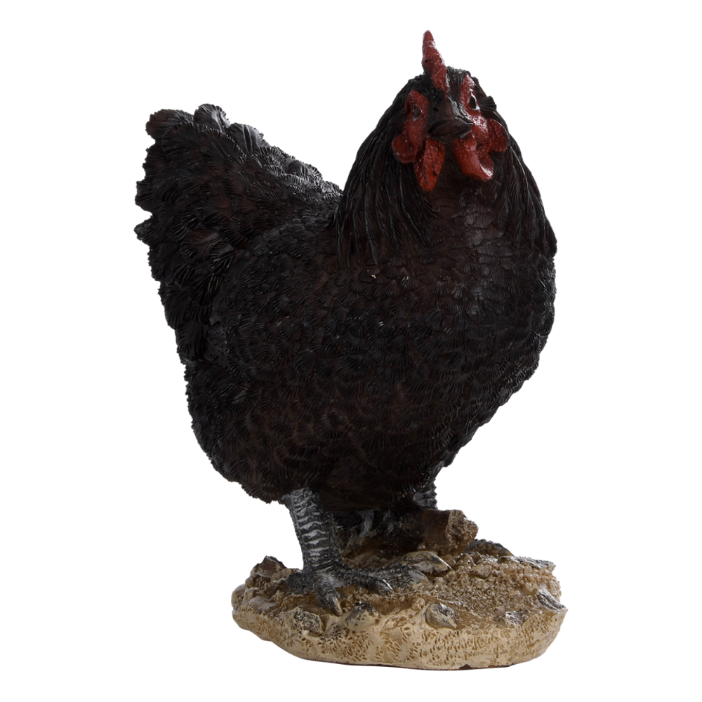 ESSCHERT DESIGN Standing Hen Statue - Black