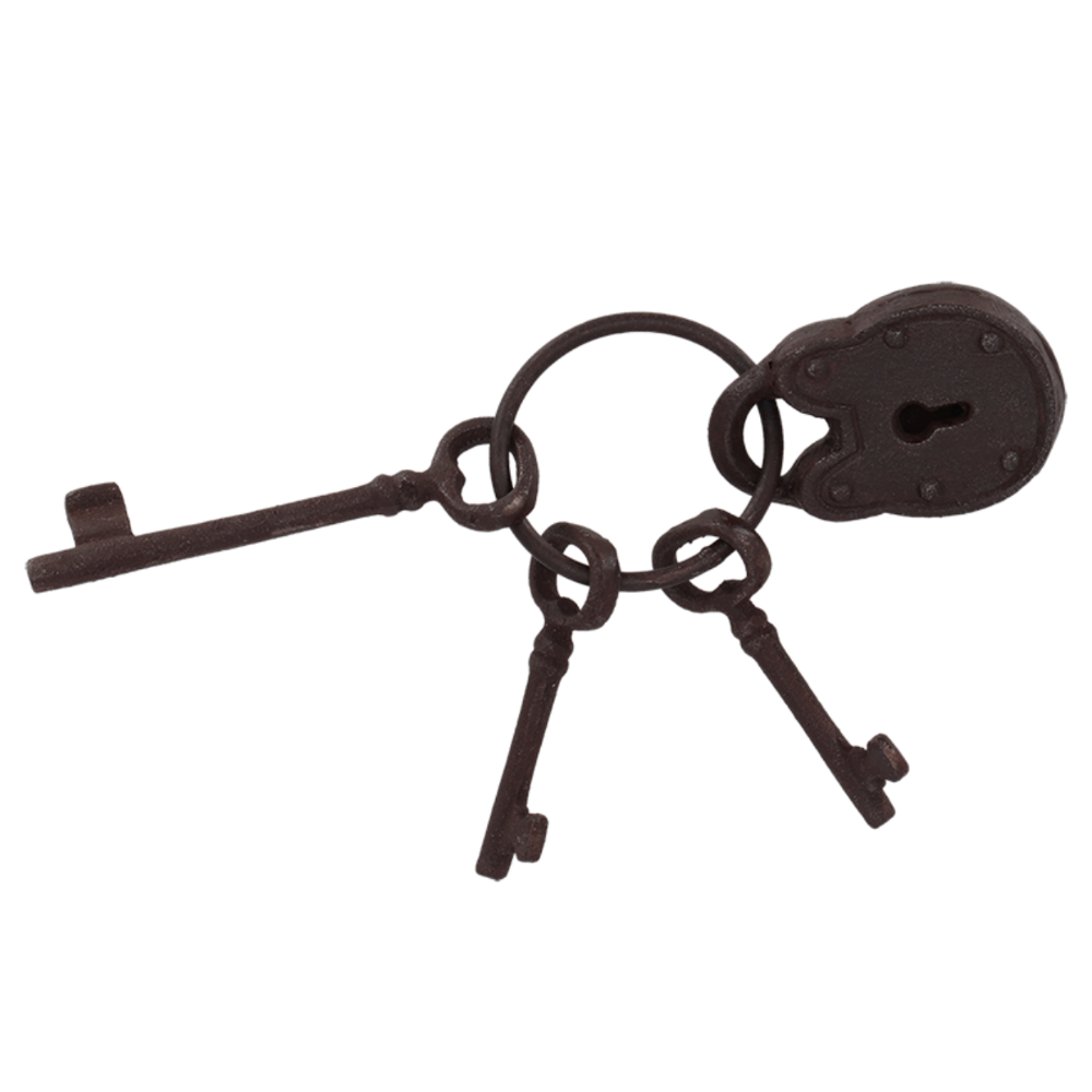 Load image into Gallery viewer, ESSCHERT DESIGN Decorative Key Ring w/ Lock - Small