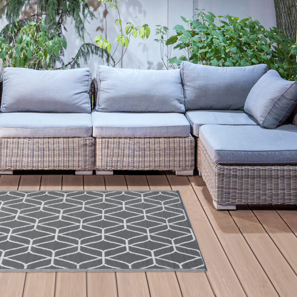 Load image into Gallery viewer, ESSCHERT DESIGN Garden Carpet - Beige + White Graphic