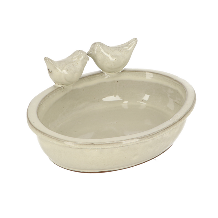 ESSCHERT DESIGN Desert Dream Birdbath - Summer White