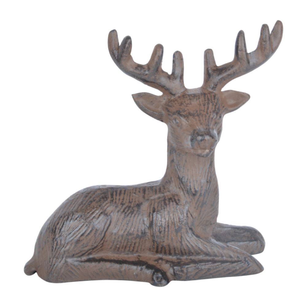 ESSCHERT DESIGN Cast Iron Ornament - Resting Deer