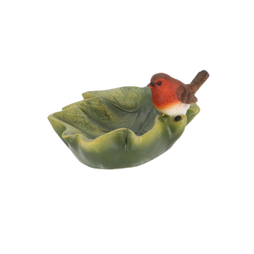 ESSCHERT DESIGN Birdbath Leaf - Robin