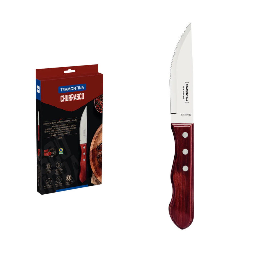 Load image into Gallery viewer, TRAMONTINA 4-Piece Jumbo Steak Kinife Set