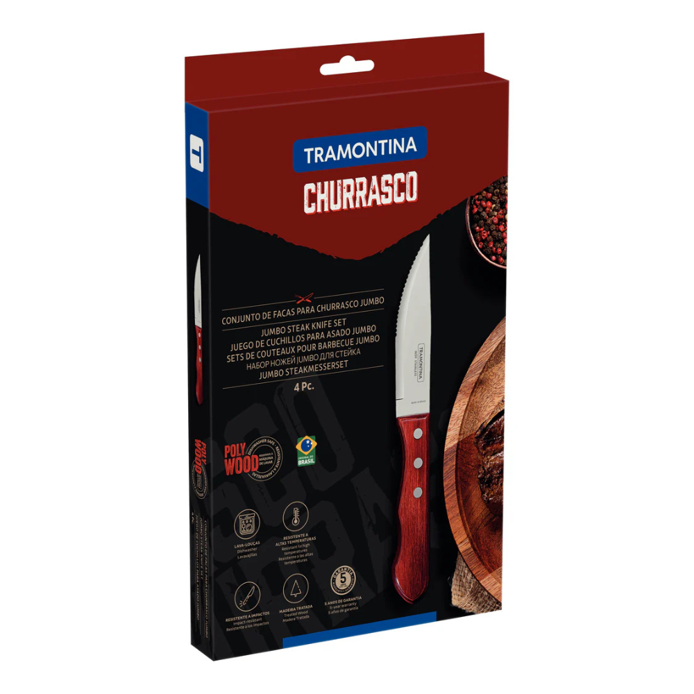 Load image into Gallery viewer, TRAMONTINA 4-Piece Jumbo Steak Kinife Set