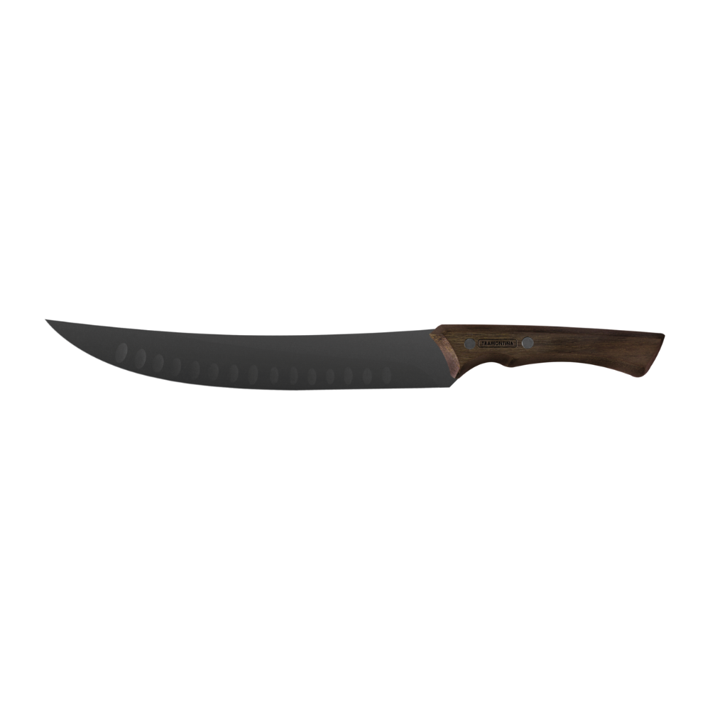 Load image into Gallery viewer, TRAMONTINA CHURRASCO Black Butcher Knife 10&quot;