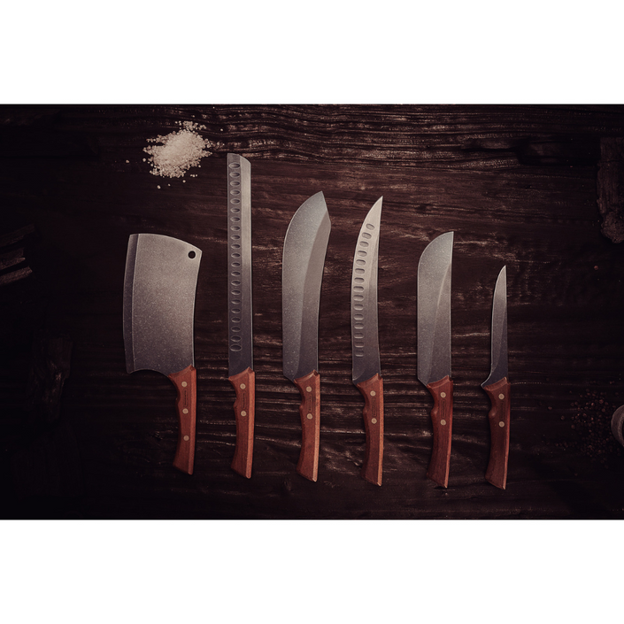 TRAMONTINA CHURRASCO Black Butcher Knife 10"