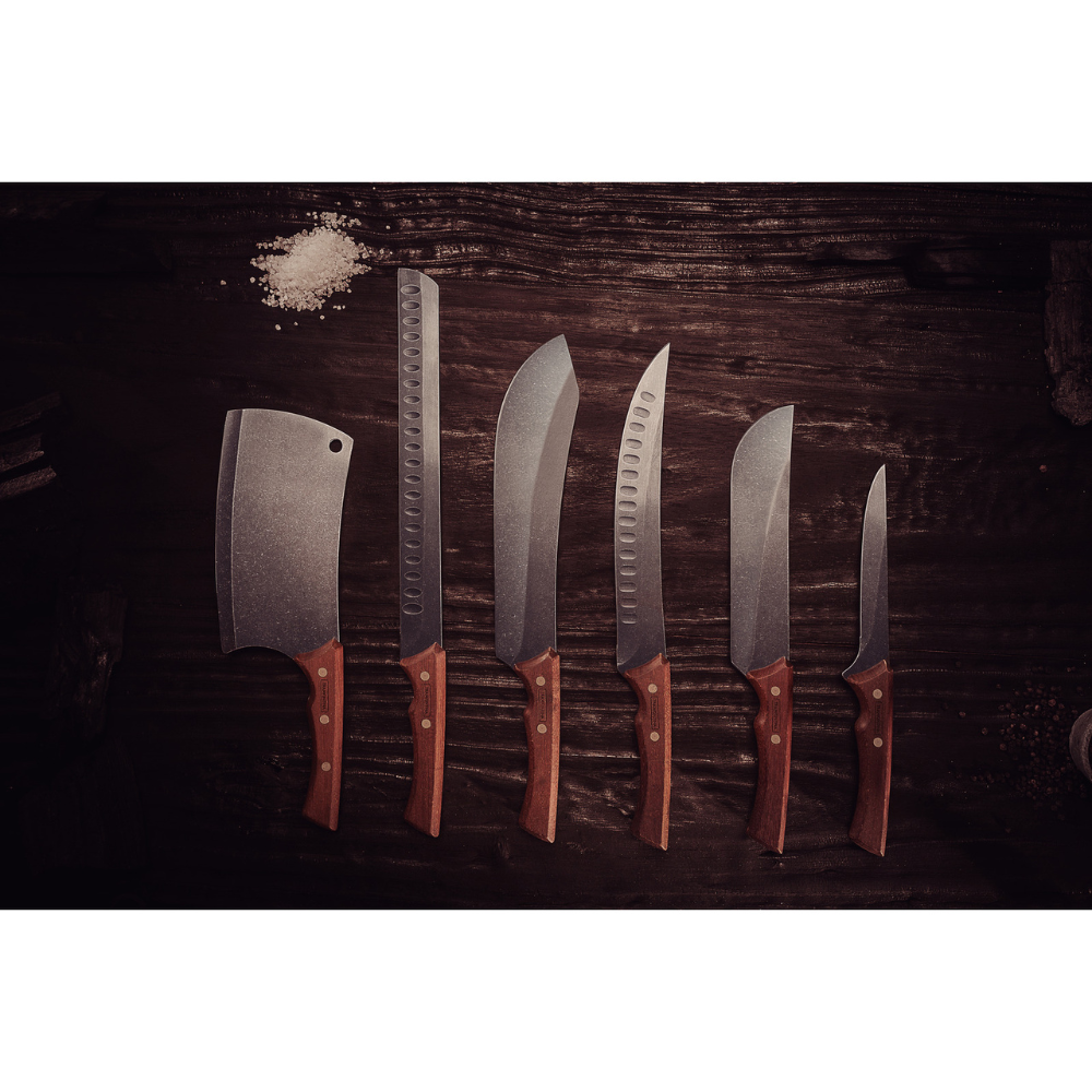 Load image into Gallery viewer, TRAMONTINA CHURRASCO Black Butcher Knife 10&quot;