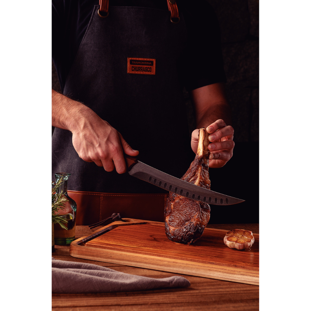 Load image into Gallery viewer, TRAMONTINA CHURRASCO Black Butcher Knife 10&quot;
