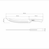 TRAMONTINA CHURRASCO Black Butcher Knife 10"