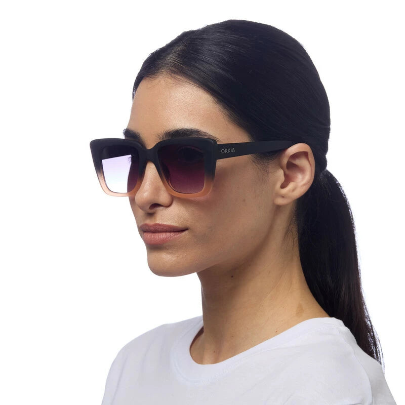 Load image into Gallery viewer, OKKIA Elba Adult Sunglasses - Black Shaded Rose