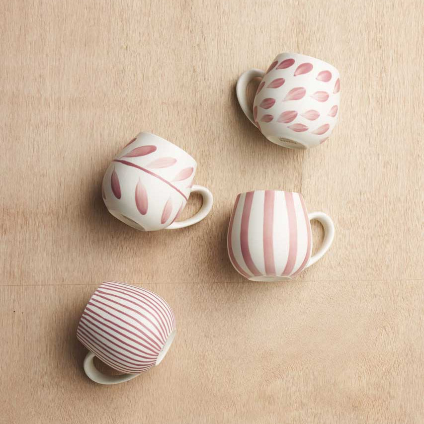 Load image into Gallery viewer, ROBERT GORDON Hug Me Mugs Set of 4 - Rose Blush Brush