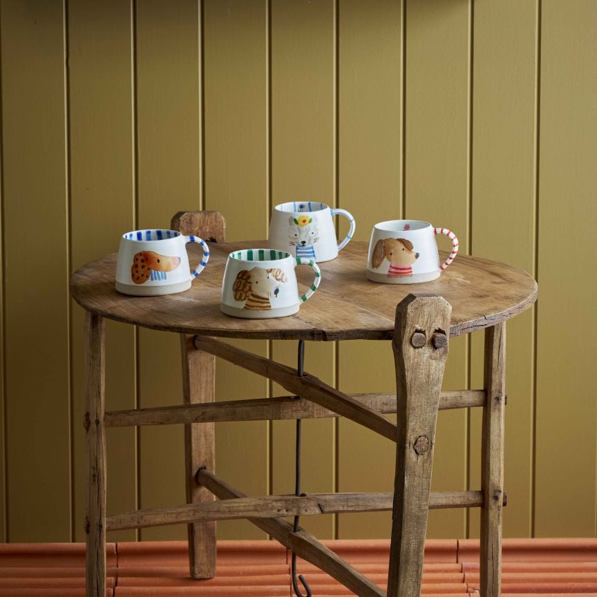 Load image into Gallery viewer, ROBERT GORDON x Carolyn Gavin 4 Dogs &amp; A Cat Mug - Teddie