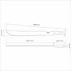 TRAMONTINA Machete with Carbon Steel Blade and Black Polypropylene Handle - 550mm / 22"