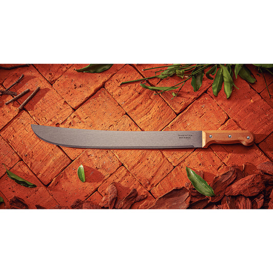 TRAMONTINA Machete with Carbon Steel Blade and Wood Handle - 480mm / 14"