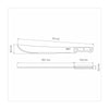 TRAMONTINA Machete with Carbon Steel Blade and Wood Handle - 400mm / 16"