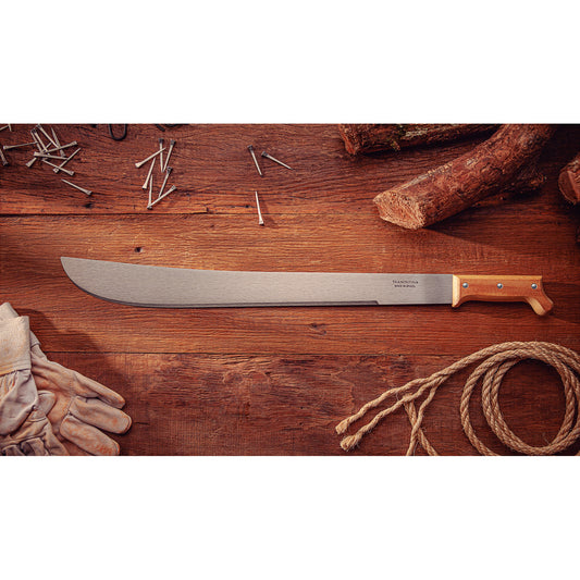 TRAMONTINA Machete with Carbon Steel Blade and Wood Handle - 800mm / 26"