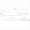 TRAMONTINA Machete with Carbon Steel Blade and Wood Handle - 450mm / 18"