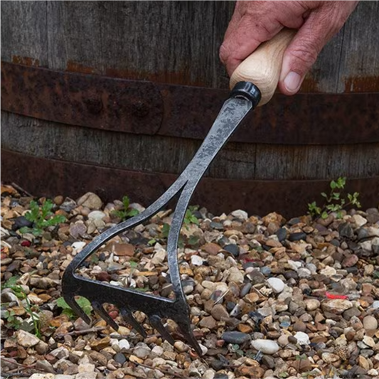 DEWIT Hand Rake 5 Tine - 140mm Ash Handle