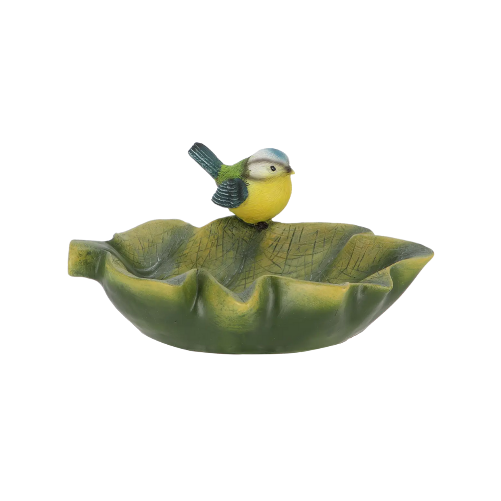 Load image into Gallery viewer, ESSCHERT DESIGN Birdbath Leaf - Blue Tit