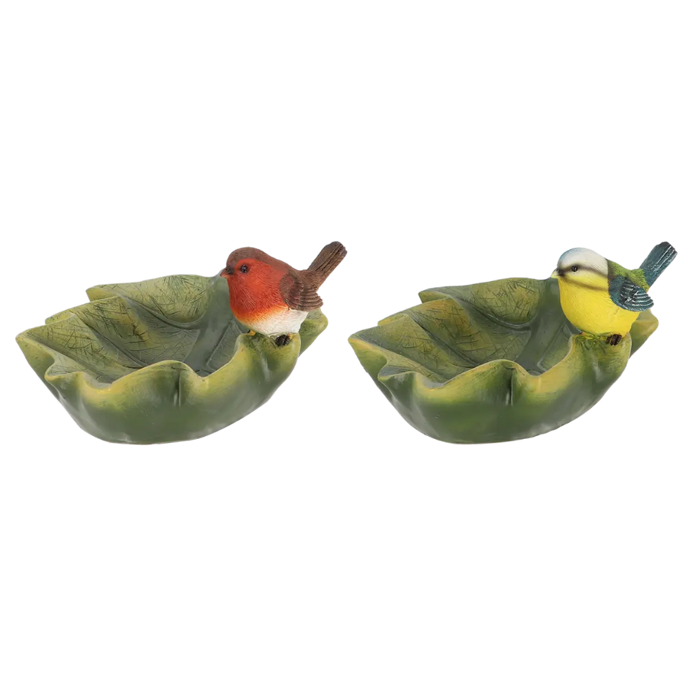 Load image into Gallery viewer, ESSCHERT DESIGN Birdbath Leaf - Blue Tit