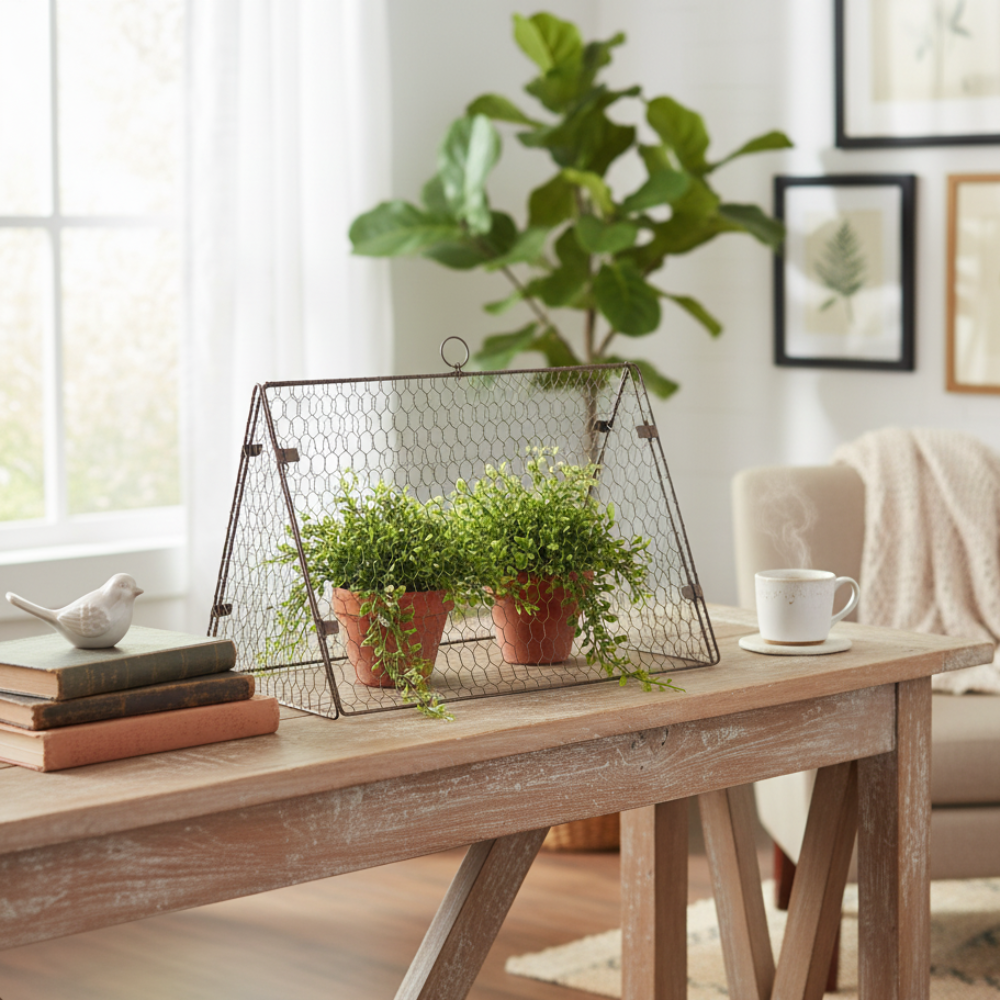 Load image into Gallery viewer, MARTHA&#39;S VINEYARD 30cm Cloche Triangle Wire