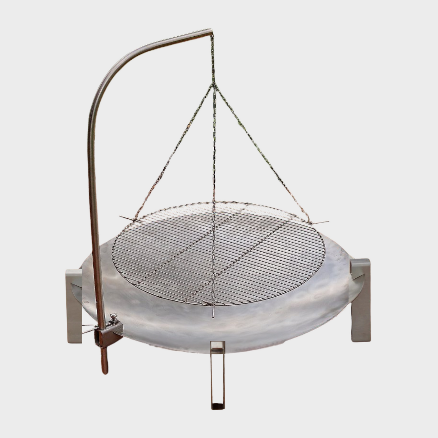 Load image into Gallery viewer, ALFRED RIESS Stromboli Large Steel Fire Pit w/ Hanging Grill Grate - Bundle