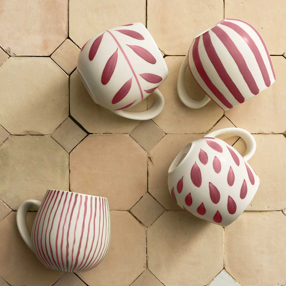 Load image into Gallery viewer, ROBERT GORDON Hug Me Mugs Set of 4 - Rose Blush Brush