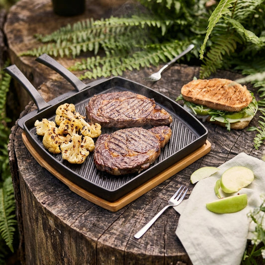 WITT Pizza Cast Iron 2 Sided Roasting & Cooking Pan