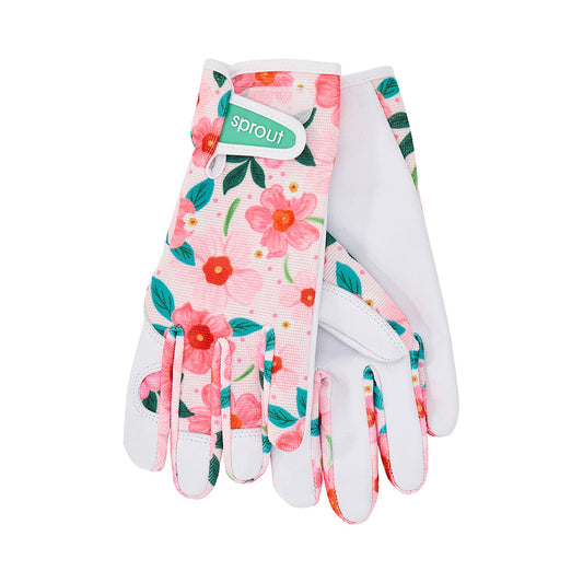 ANNABEL TRENDS Sprout Ladies' Goatskin Garden Gloves, Printed