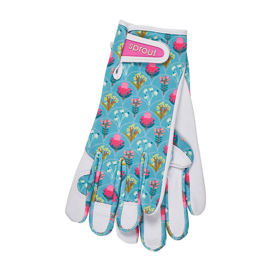 ANNABEL TRENDS Sprout Ladies' Goatskin Garden Gloves, Printed