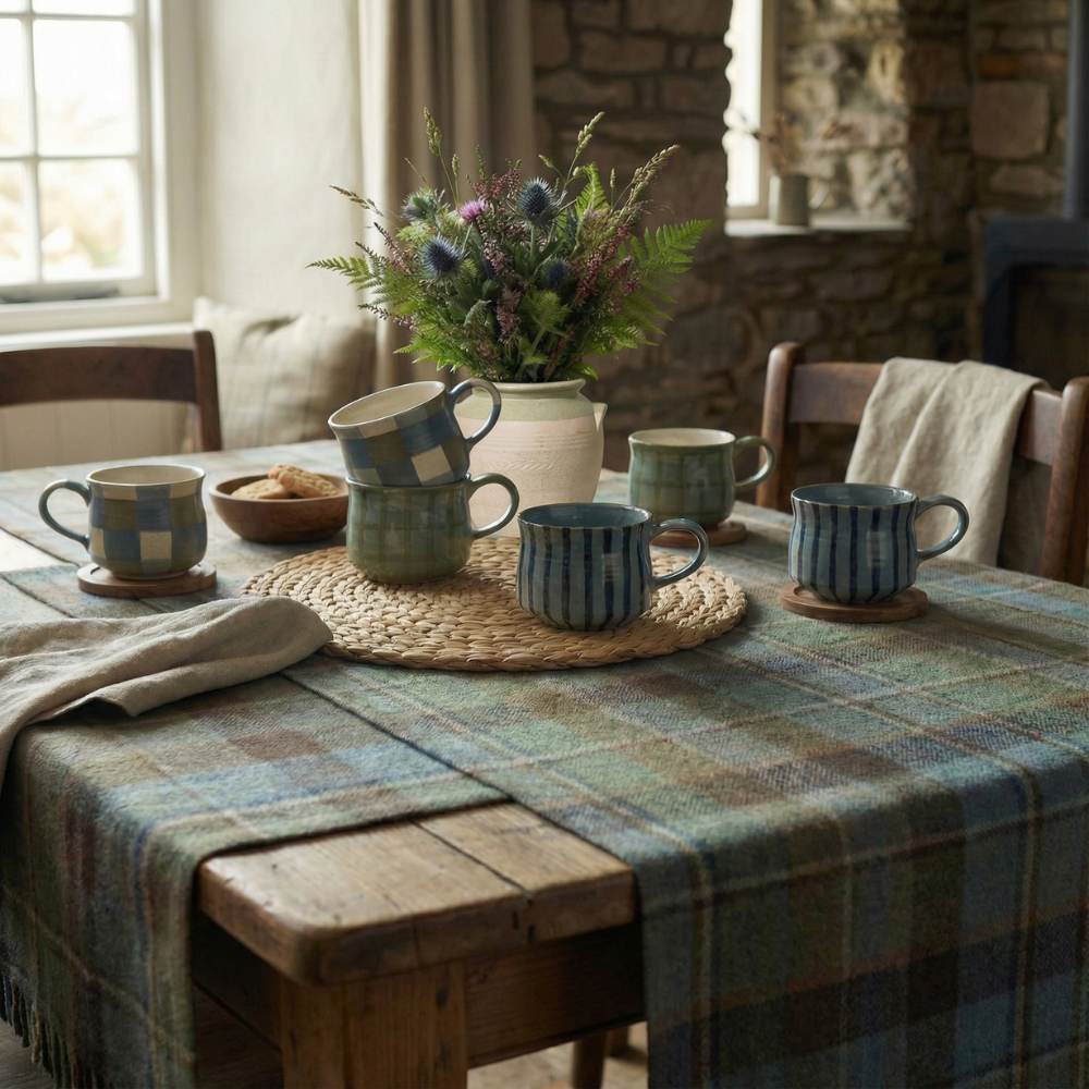 Load image into Gallery viewer, ROBERT GORDON Tapestry Hand Painted Stoneware Set of 6 Mugs