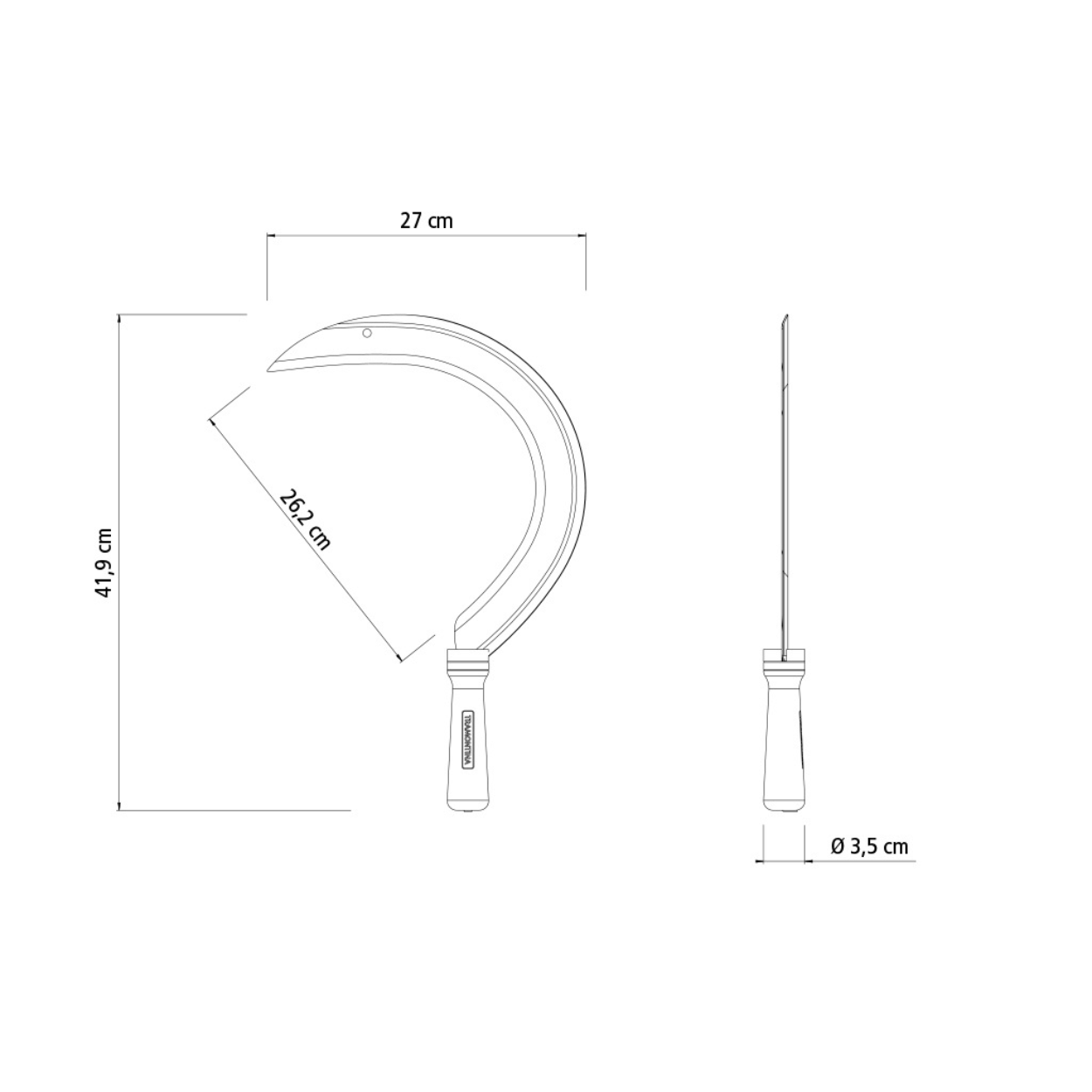Load image into Gallery viewer, TRAMONTINA Steel Grass Hook with Wood Handle - 420 x 270mm