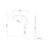TRAMONTINA Steel Grass Hook with Serrated Teeth and Wood Handle - 335 x 145mm