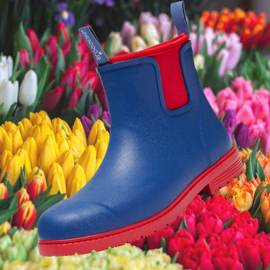 SLOGGERS Womens 'OUTNABOUT' Boot - Navy/Red *NEW*