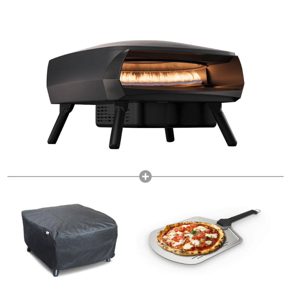 Load image into Gallery viewer, WITT Etna Fermo 16&quot; Gas Oven Starter Kit w/ 14&quot; Pizza Peel &amp; Cover - Graphite