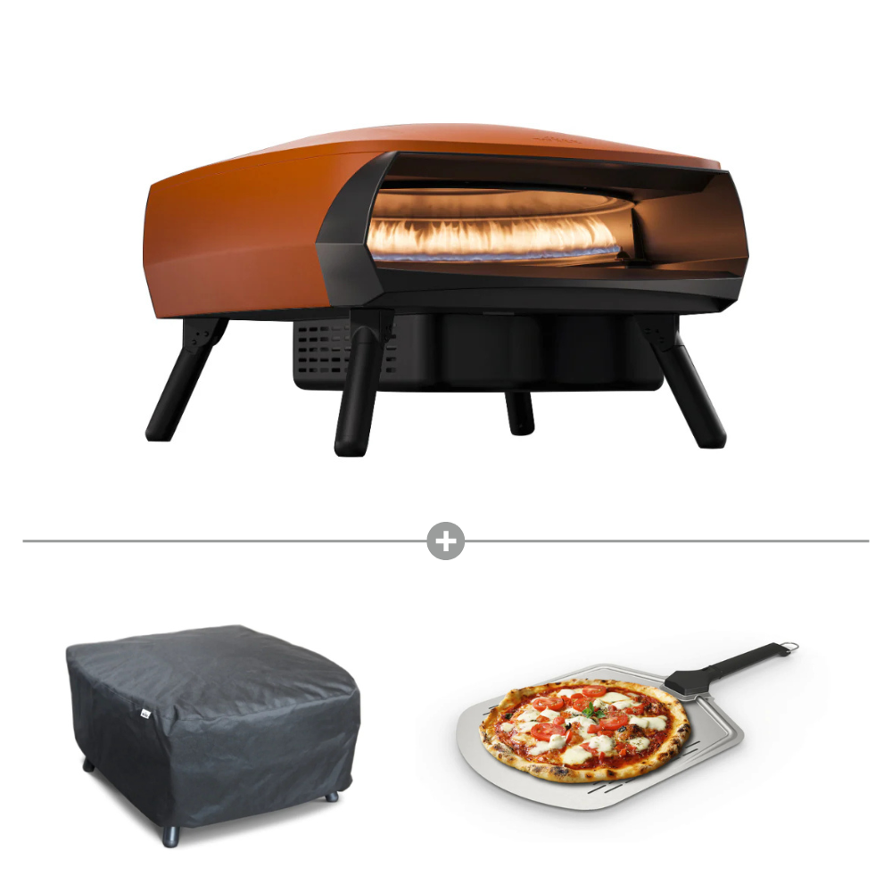 Load image into Gallery viewer, WITT Etna Fermo 16&quot; Gas Oven Starter Kit w/ 14&quot; Pizza Peel &amp; Cover - Orange