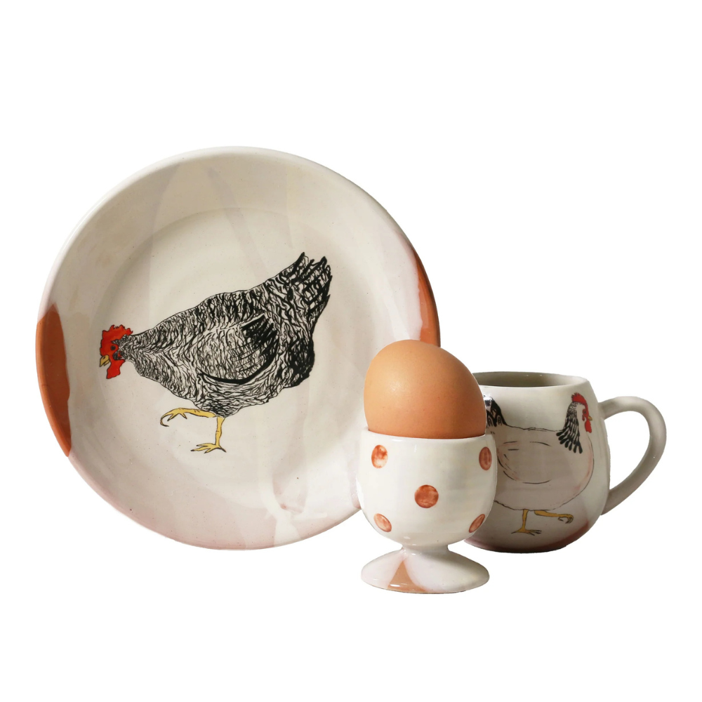 Load image into Gallery viewer, ROBERT GORDON x Emogen Clark Children’s Dining Set - Henny Penny